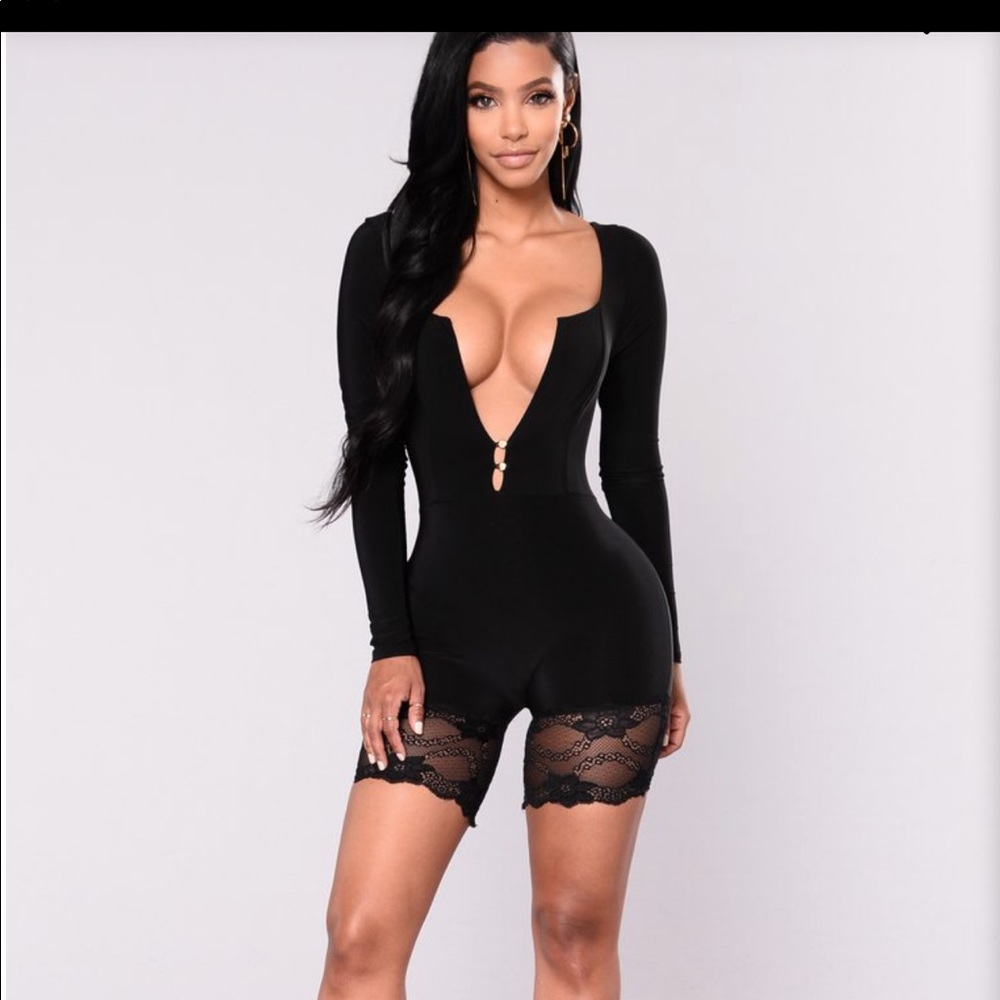 Peria Lace Romper Fashion nova